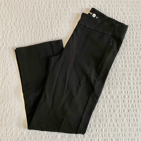 Betabrand Dress Pant Yoga Pants Straight Leg Pockets XL Petite Black - Picture 2 of 13